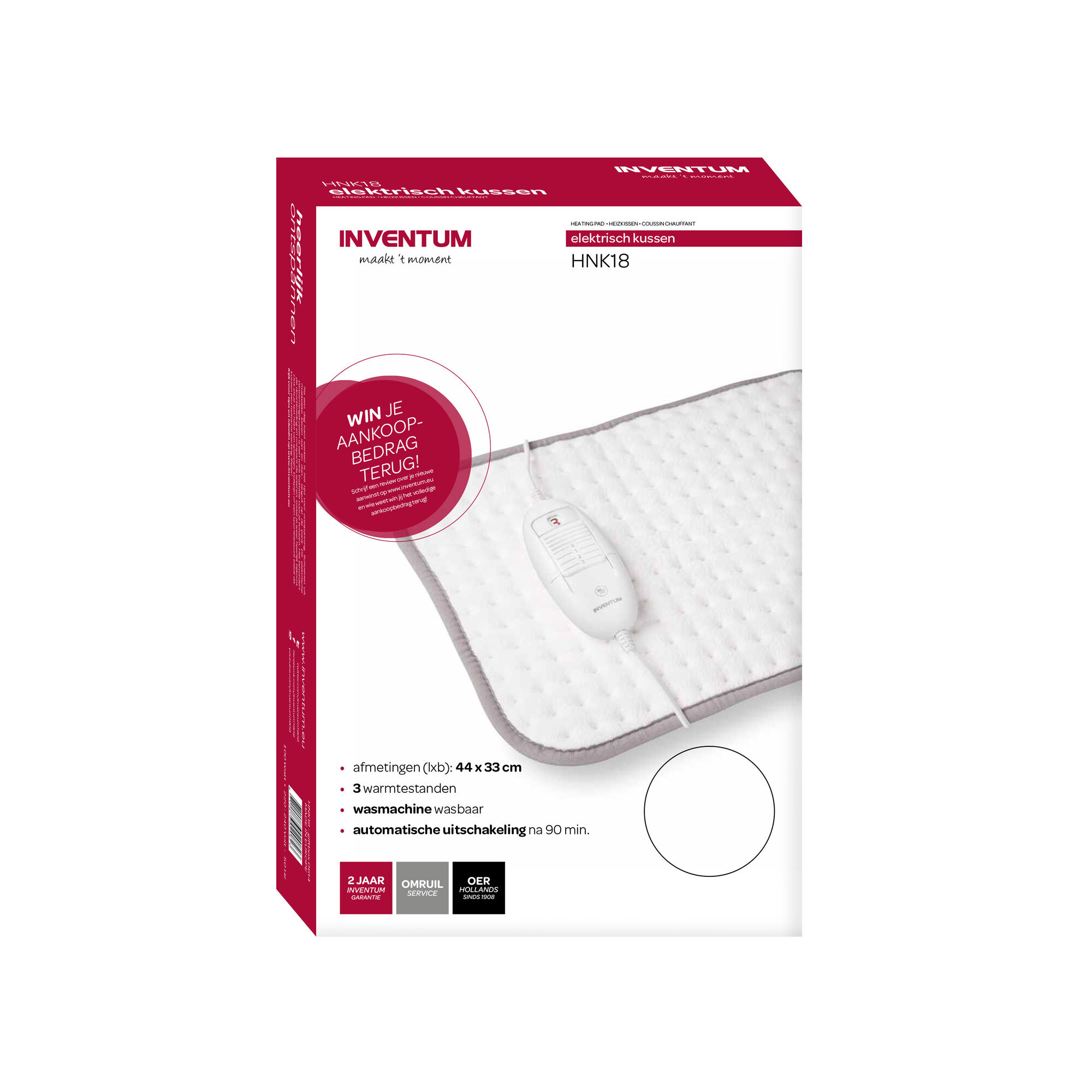 Inventum HNK18 Elektrisch kussen 44x33cm