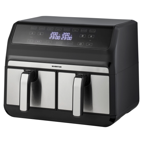 Inventum GF800HLD Airfryer dubbel 2x4L Zwart/RVS 1700W