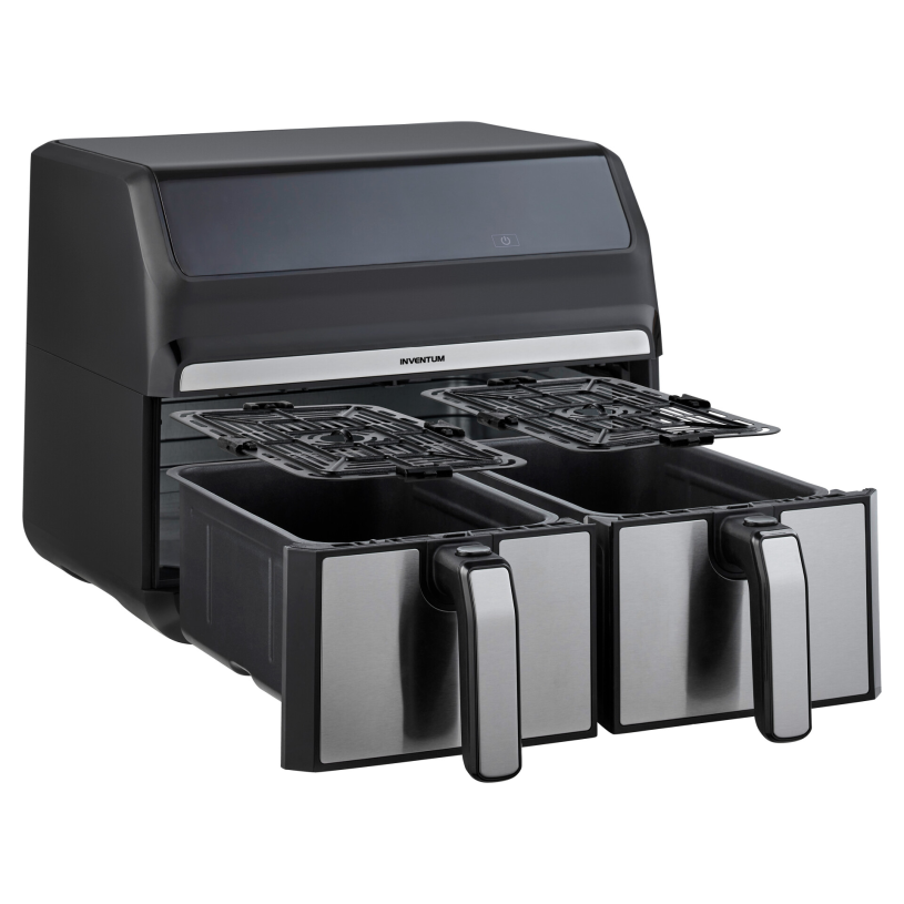 Inventum GF800HLD Airfryer dubbel 2x4L Zwart/RVS 1700W