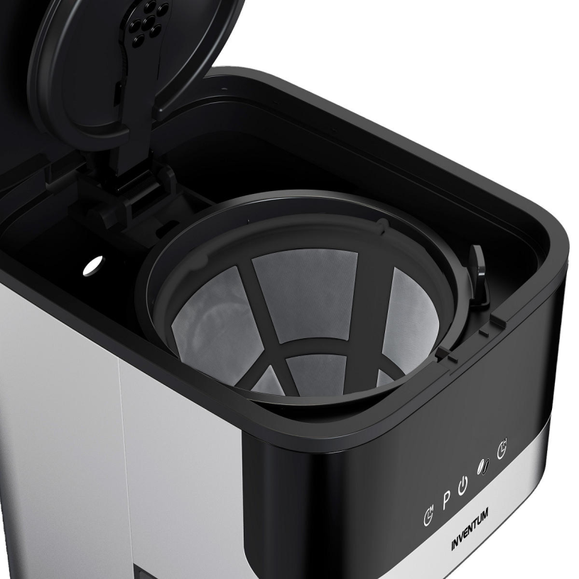 Inventum Koffiezetappa1,2L 10 Kops zwart/RVS met Thermoskan