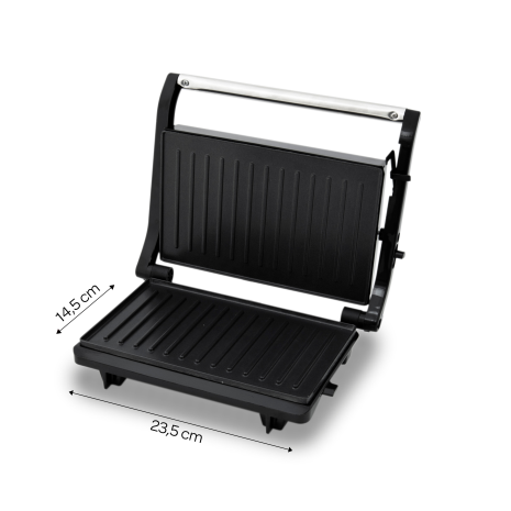 Inventum Contactgrill 750W zwart/RVS