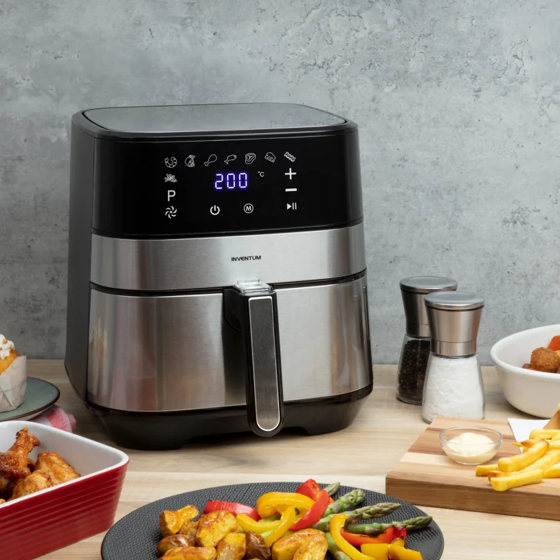 Inventum GF500HLD Airfryer Friteuse 5L Zwart/RVS 1700W