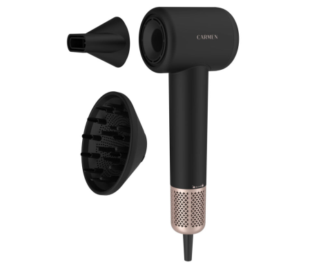 Carmen CHD1630B Föhn - ION - 3 warmtestanden - Zwart