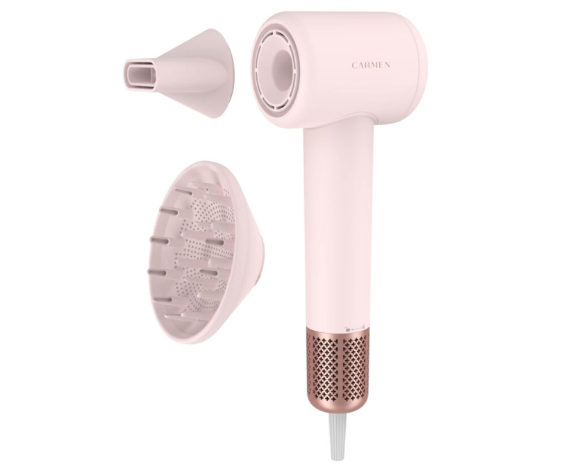 Carmen CHD1630P Föhn - ION - 3 warmtestanden - Roze