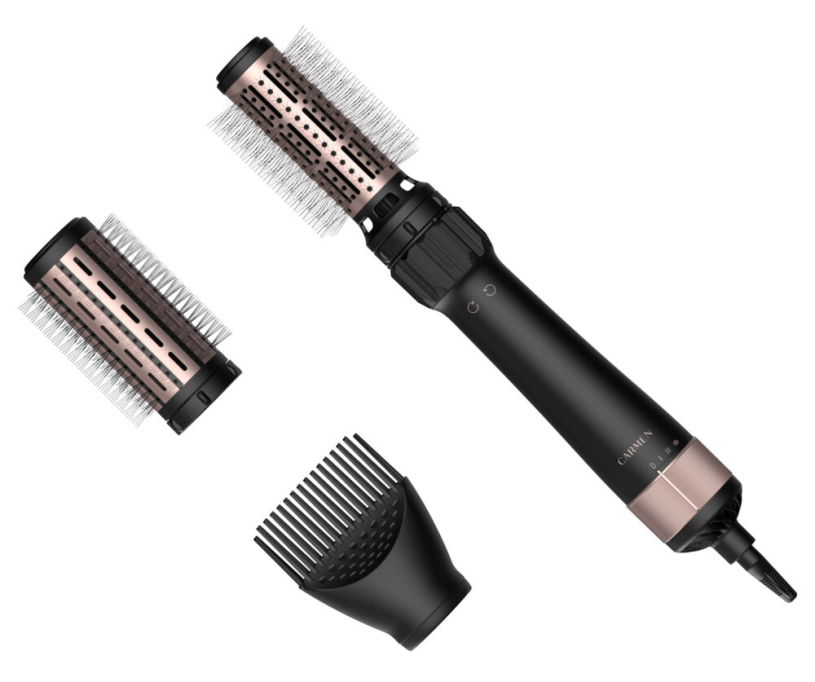 Carmen CHB1085B Föhnborstel - 3 opzetstukken - Roterend