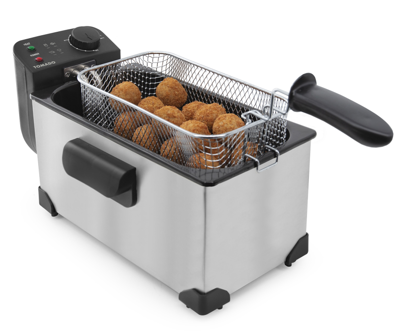 Tomado Frituurpan - 3 liter inhoud - Koude zone - RVS