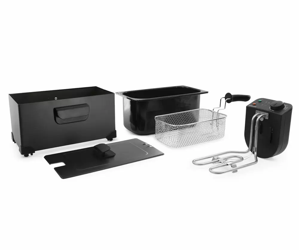 Tomado Frituurpan - 3 liter inhoud - Koude zone - Zwart