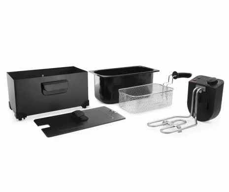 Tomado Frituurpan - 3 liter inhoud - Koude zone - Zwart