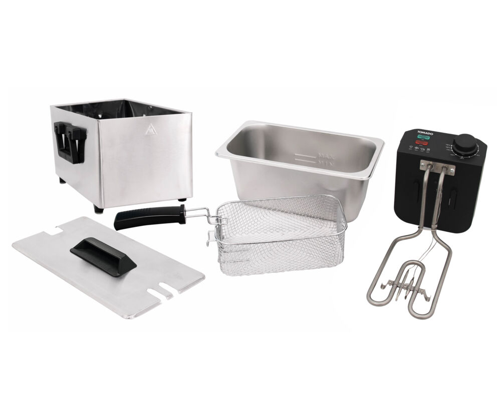 Tomado Friteuse - 3 liter inhoud - Koude zone - RVS