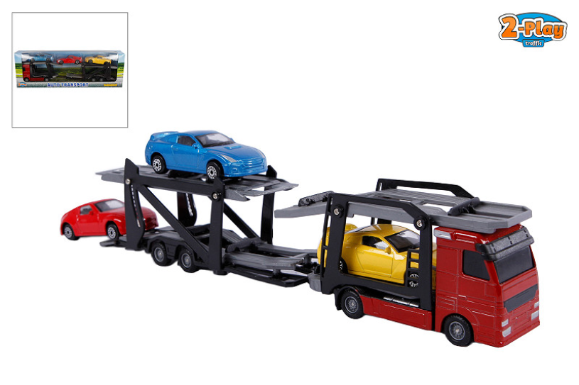 2-Play Die Cast/Plastic Autotransporter incl autos