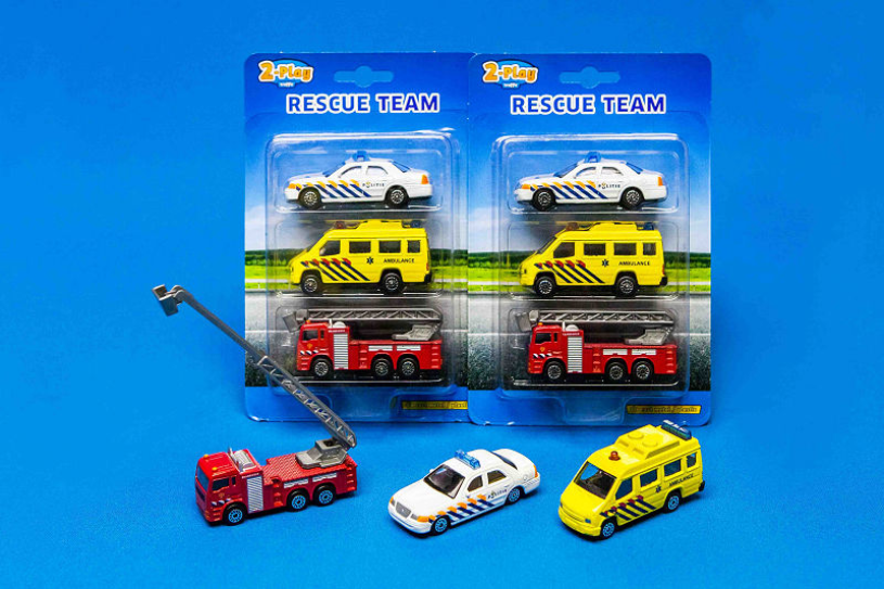 2-Play Die-Cast 112 voertuigen 3 stuks 2 assorti