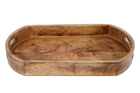 Dienblad mango S hout ovaal 39x20x6cm