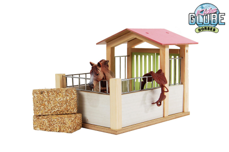 Kids Globe Paardenbox schaal 1:24 14x21cm