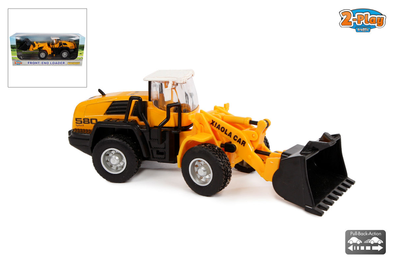 2-Play Die-Cast shovel pullback 16 cm