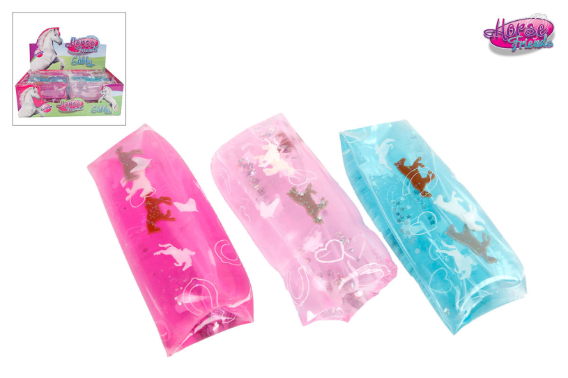 Horse Friends glibber met glitter en charms 13cm