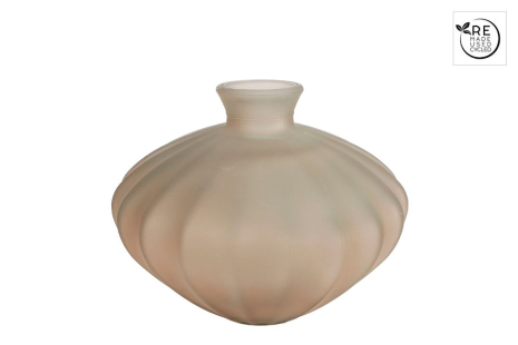 3R Vaas Solitary mat beige glas 19x19x14cm