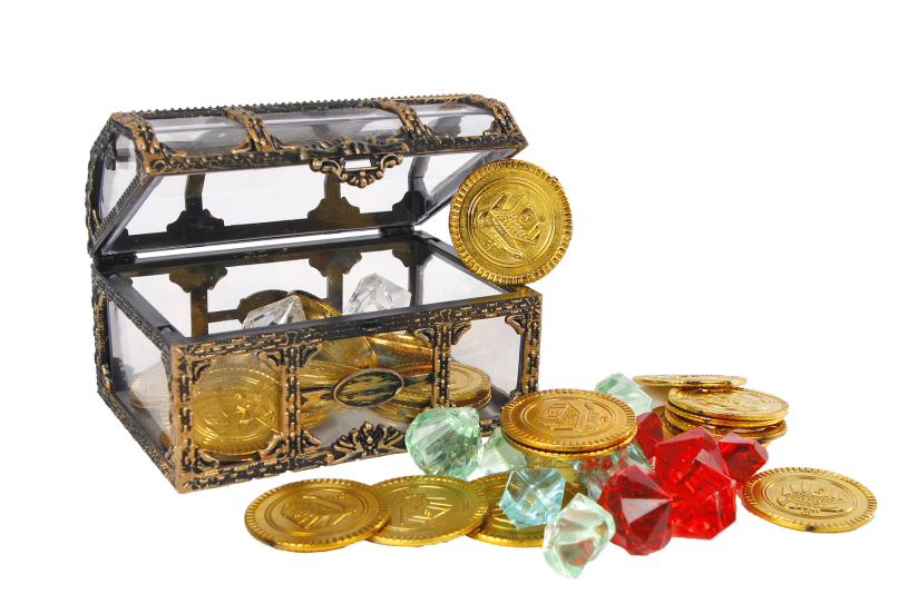 Destination Deep Schatkist met munten en diamanten 2 assorti