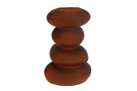 Vaas Djembe L bruin glas 15,5x13x23cm