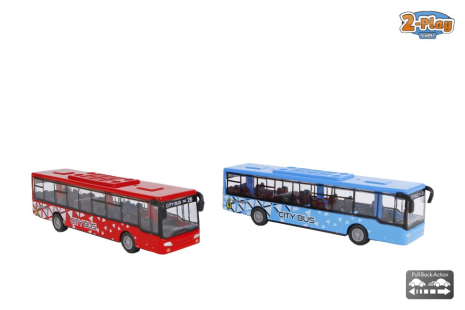 2-Play Stadsbus die cast pull back ass 15cm