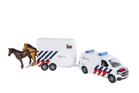 Kids Globe VW politie met paardentrailer NL 28cm