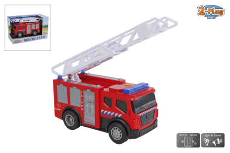 2-Play brandweer tankauto NL free wheel licht geluid 14cm