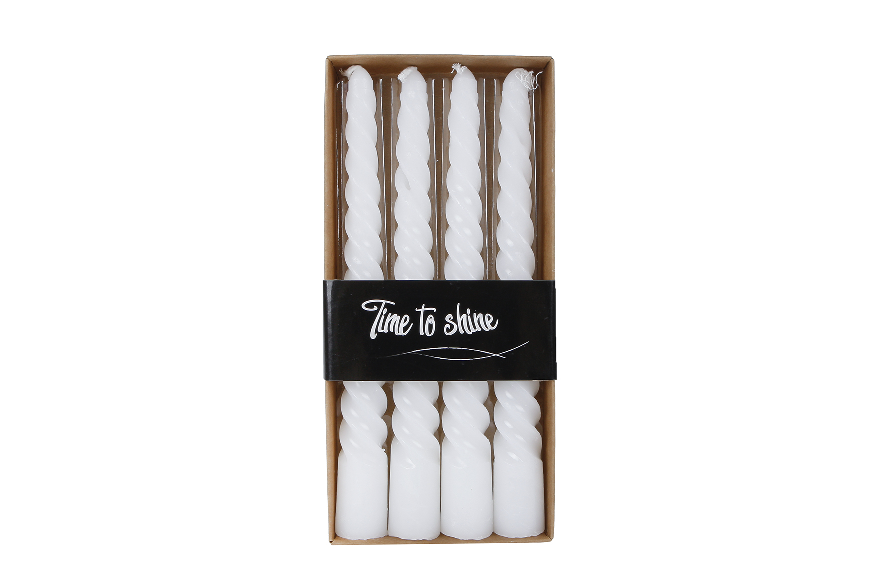 Tafelkaars X4 Twist 4uur 2x2x20cm - wit