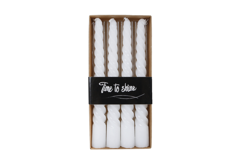Tafelkaars X4 Twist 4uur 2x2x20cm - wit