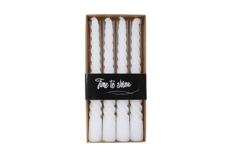 Tafelkaars X4 Twist 4uur 2x2x20cm - wit