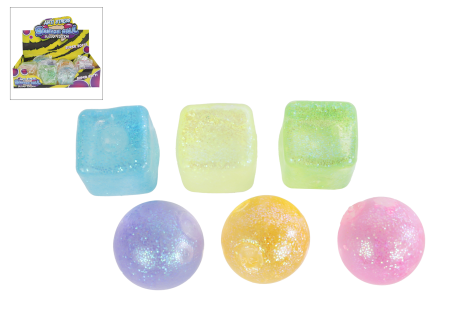 Sugar mellow knijpbal/vierkant met suikergel 6cm 6ass
