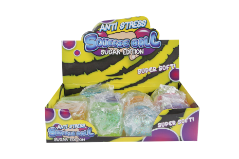 Sugar mellow knijpbal/vierkant met suikergel 6cm 6ass