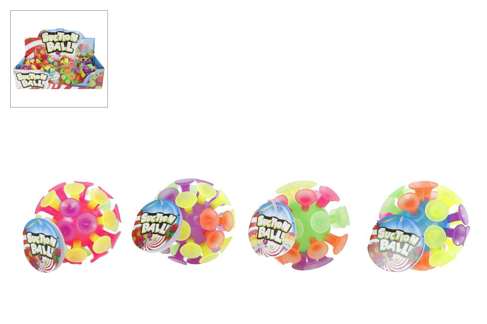 Zuignap bal 10cm 4ass