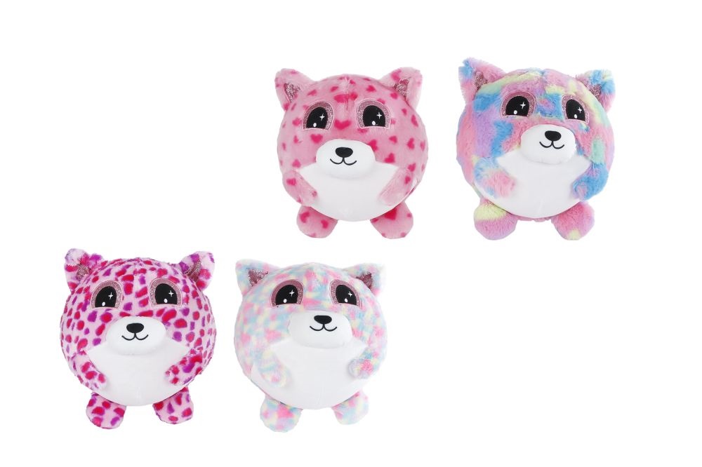 Take Me Home opblaasbaar dier Kitty met pomp 4ass 23cm