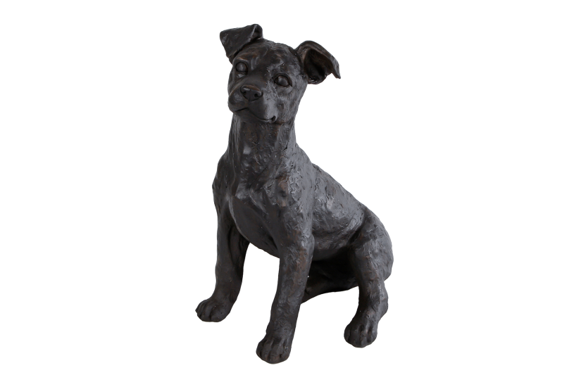 Sculptuur Big Dog bruin 30x22,5x35cm
