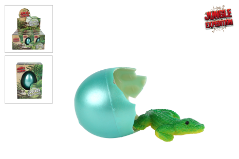 Jungle Expedition ei met groeiende krokodil 6cm