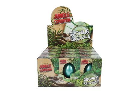 Jungle Expedition ei met groeiende krokodil 6cm