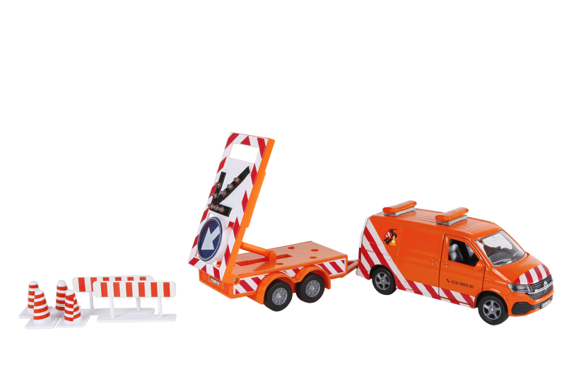 Kids Globe VW Transporter met pijlwagen met licht die cast p