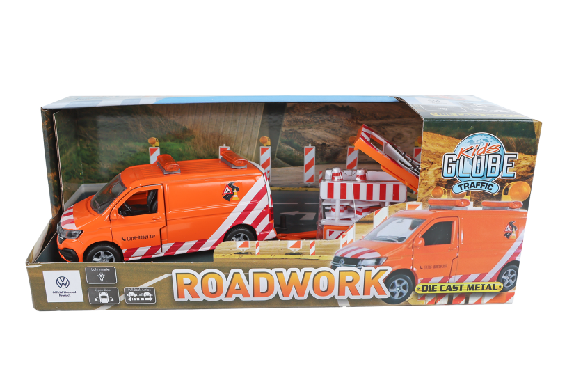 Kids Globe VW Transporter met pijlwagen met licht die cast p