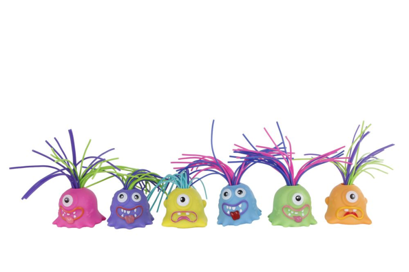 Brainboooom gillende monsters met haren 14cm met geluid 6ass