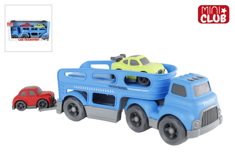 Mini Club vrachtwagen met 2 auto's 30cm