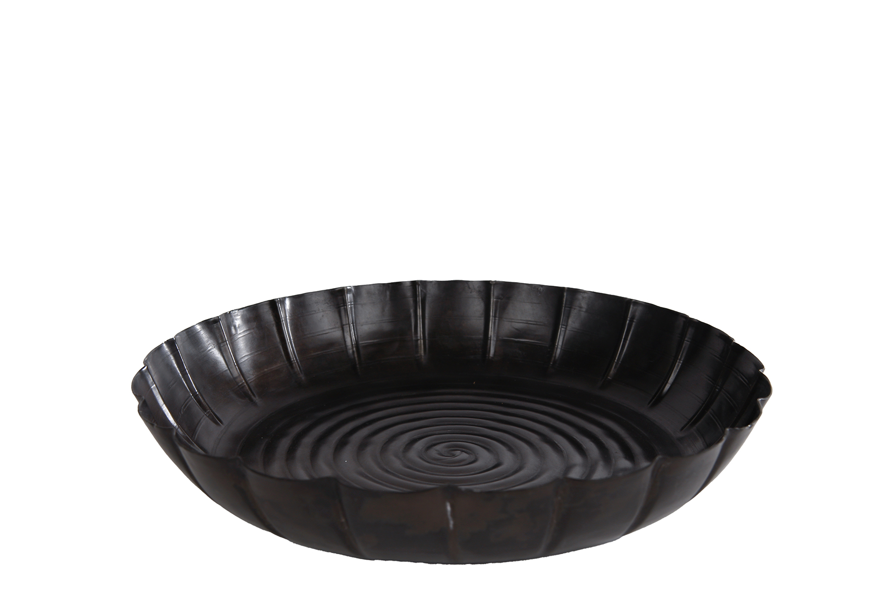 Onderbord Hans S oud zwart metaal 27x27x4cm