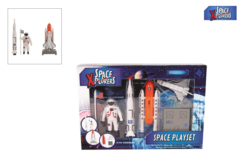 Space Xplorers space shuttle 7,5cm speelset 6dlg