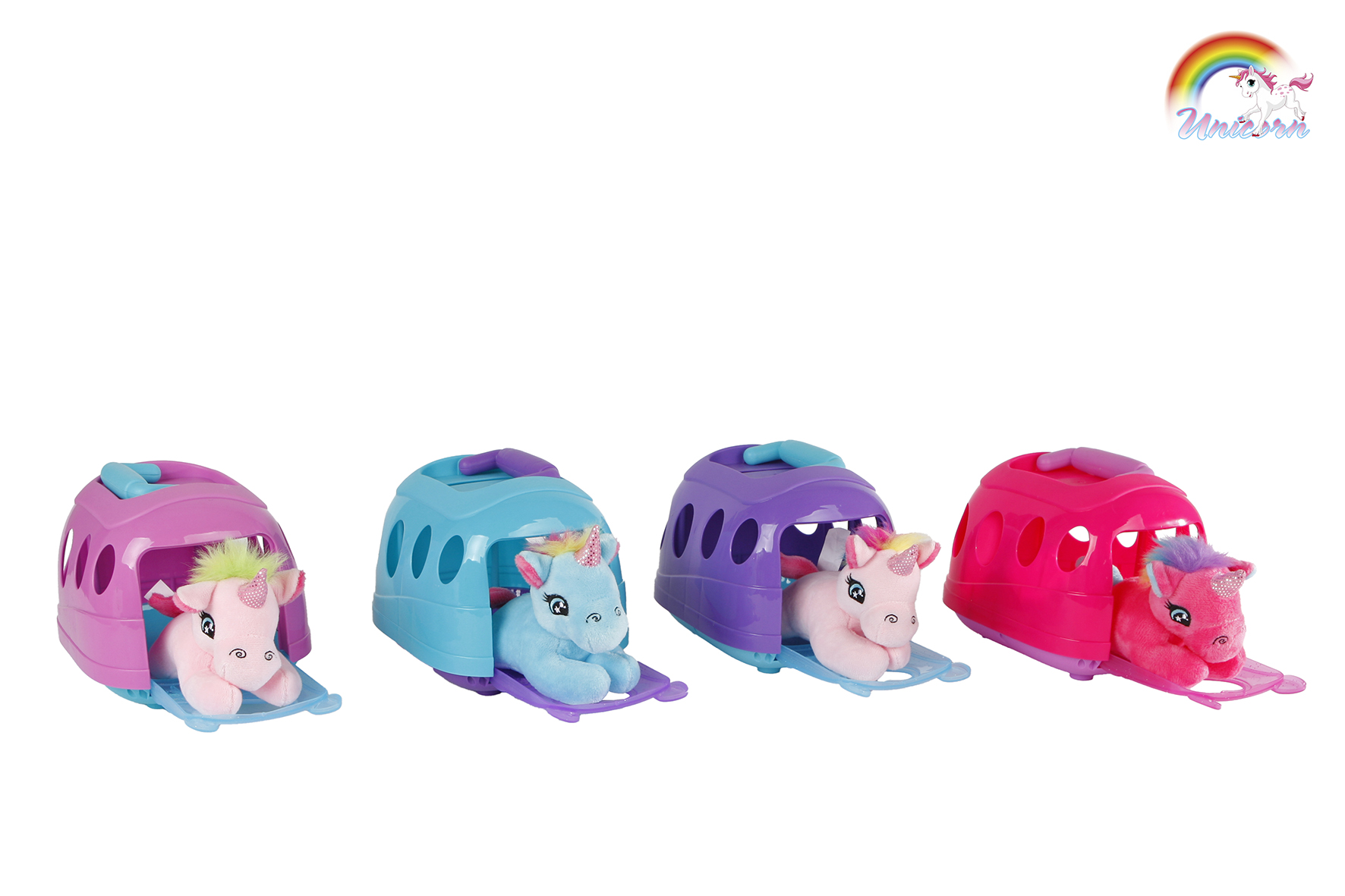 Unicorn speelset unicorn in bench 4ass 17,5cm