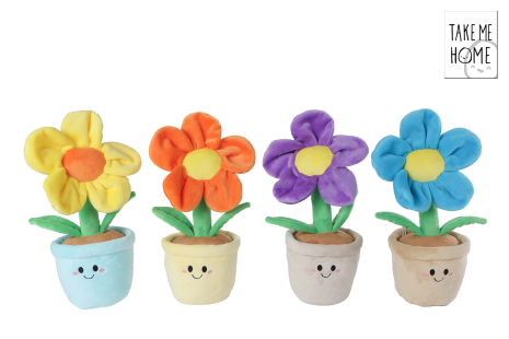 Take Me Home bloem pluche 4ass kleur 30cm