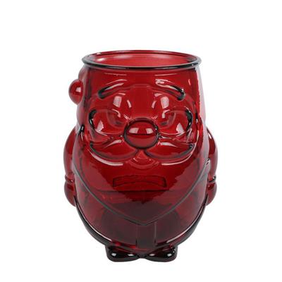 3R Vaas Papa Noel glossy rood glas 11x11x13cm