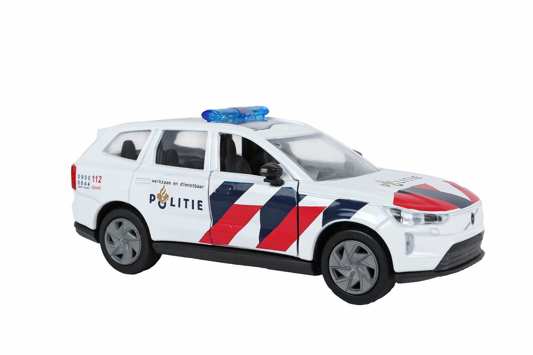 Kids Globe Politie Volvo EX90 NL L/G pull back 13,5cm