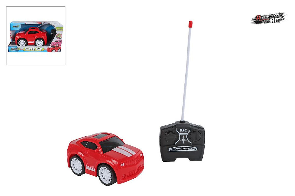 Roadstar RC auto 27MHZ rood 13,5cm