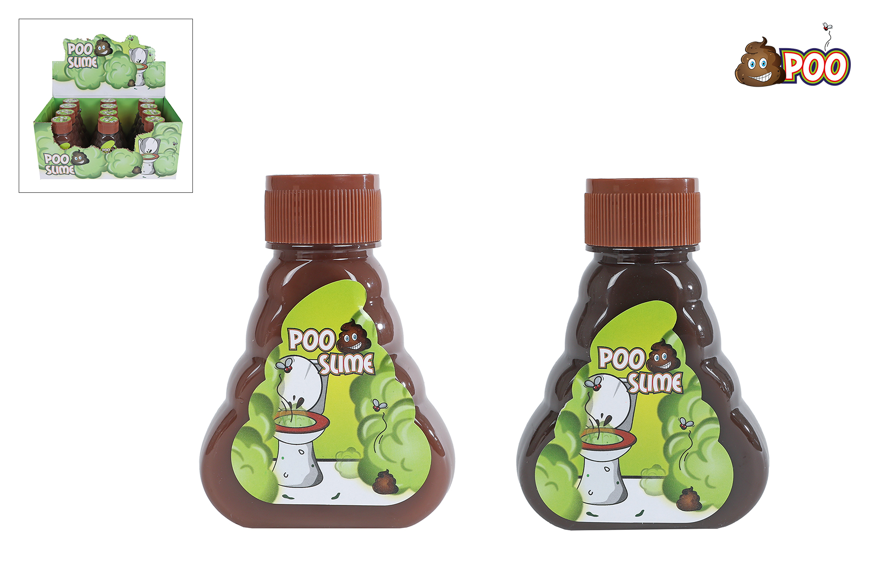 Poo slijm 140gram bruin 2ass 10,5cm