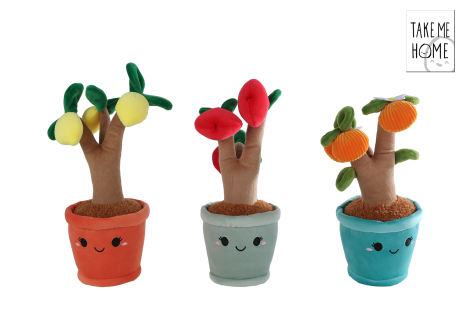 Take Me Home plant pluche fruitboom 28cm assorti