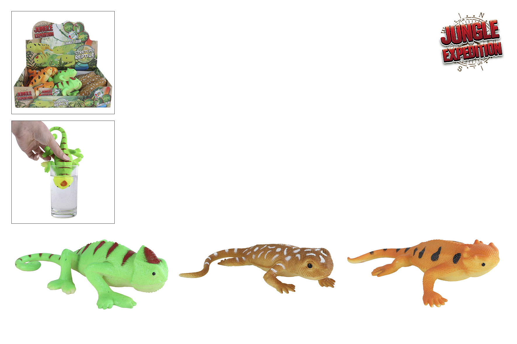 Jungle Expedition stretch dier color changing 3ass 14cm