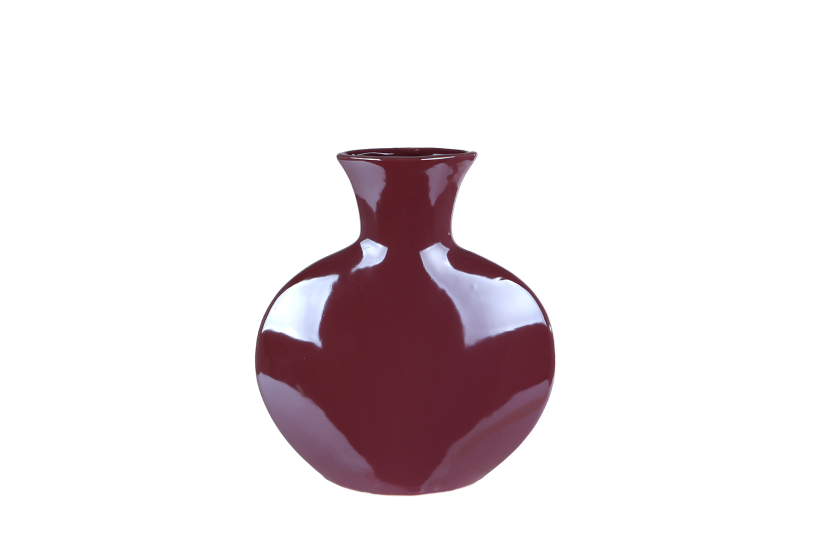 Vaas Erin S plat paars aardew 21x7x23,5cm